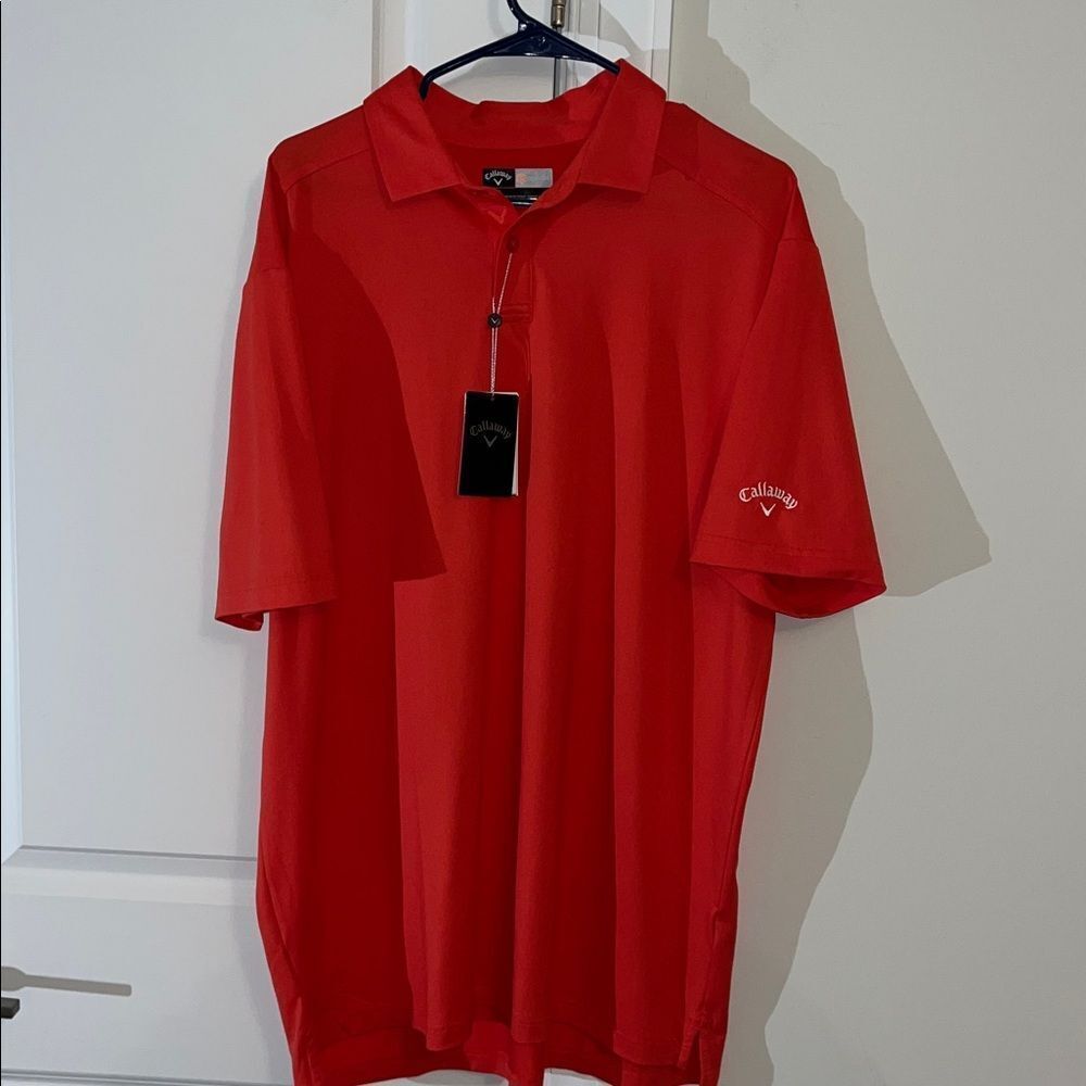 New Orange Opti-Dry Callaway sport Golf polo shirt-L Tall Man